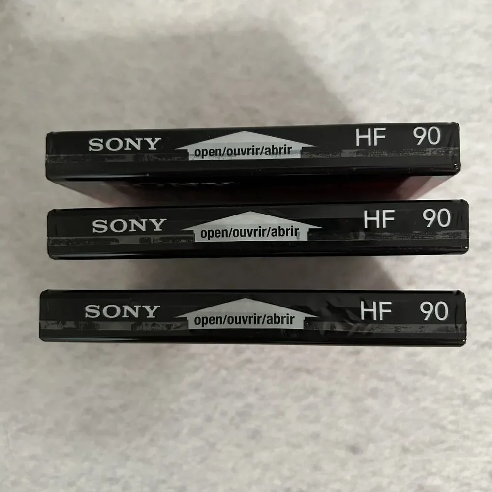 Sony HF 90 minute Audio Cassettes NEW UNOPENED Lot Of 3 Normal bias Blank Sealed